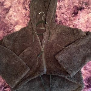 Gymshark cropped fuzzy sweatshirt